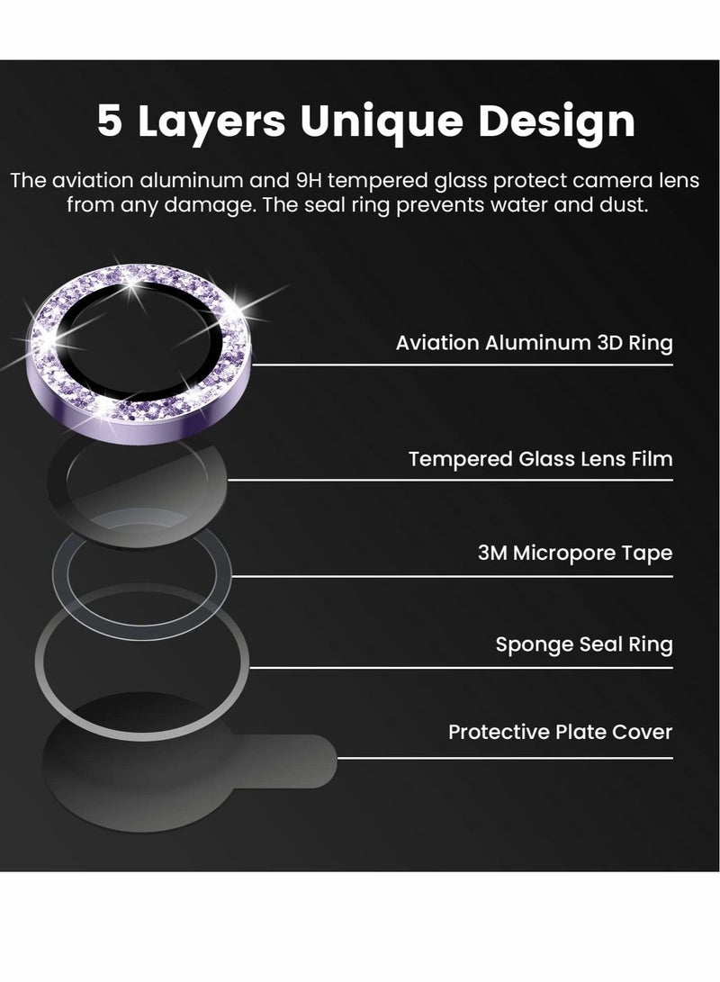 KASTWAVE Camera Lens Protector for iPhone 14 Pro / 14 Pro Max, 9H Tempered Glass Camera Cover Screen Protector - Image 5