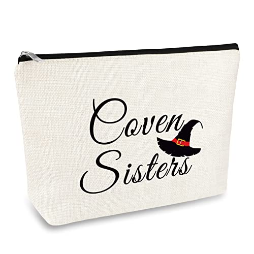 Mikela Halloween Witch Gift Makeup Bag Inspirational Present for Coven Sisters Witchy Friend Halloween Party Zipper Cosmetic Bag Friend Sister Friendship Gift for Her Christmas Birthday Present for BFF - Image 2