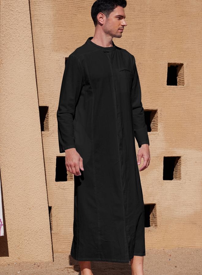 Take Two Take Two Long Sleeve Stand Collar Button Up Robe  - Image 5