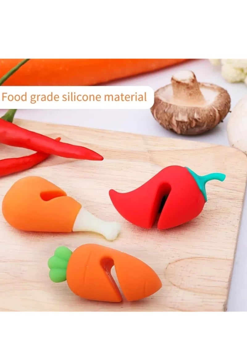 Set of 3 Creative Silicone Lids, Anti-Spill, Prevent Water from Emerging, Vegetable Shape Pot Lid Holder Clip, Suitable for Pot Container Lid Kitchen Tools  - Image 2