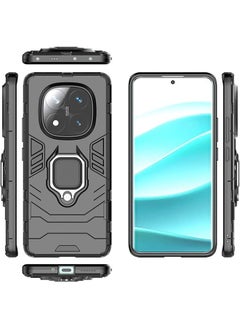 Generic Compatible With Xiaomi Redmi Note 14 Pro 5G/ Xiaomi POCO X7 5G Case, Hybrid Heavy Duty Protection Defender Kickstand Armor Case Cover, Anti-Fall Drop Protection, Shockproof Case, Black  - Image 2