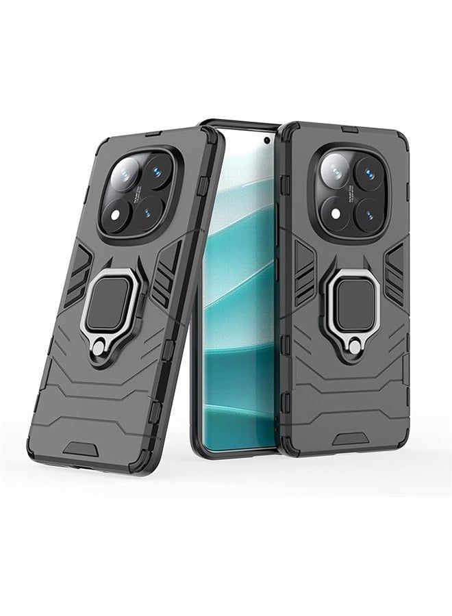 متوافق مع Xiaomi Redmi ملاحظة 14 برو 5G / Xiaomi POCO X7 5G حالة, الهجين الثقيلة الحماية المدافع الركض الدرع غطاء الحالة, مكافحة السقوط الحماية, حالة مقاومة للصدمات, أسود - Image 3