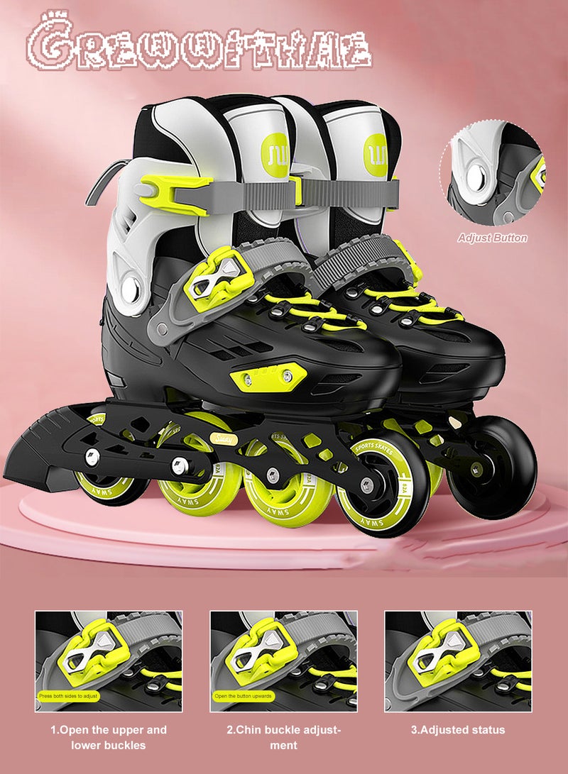 sway Kids Adjustable Roller Skates with Light Up Wheels, Outdoor Fitness Skates, Adjustable Inline Skates for Boys and Girls - Image 4