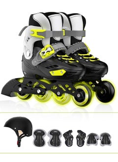 sway Kids Adjustable Roller Skates with Light Up Wheels, Outdoor Fitness Skates, Adjustable Inline Skates for Boys and Girls  - Image 1