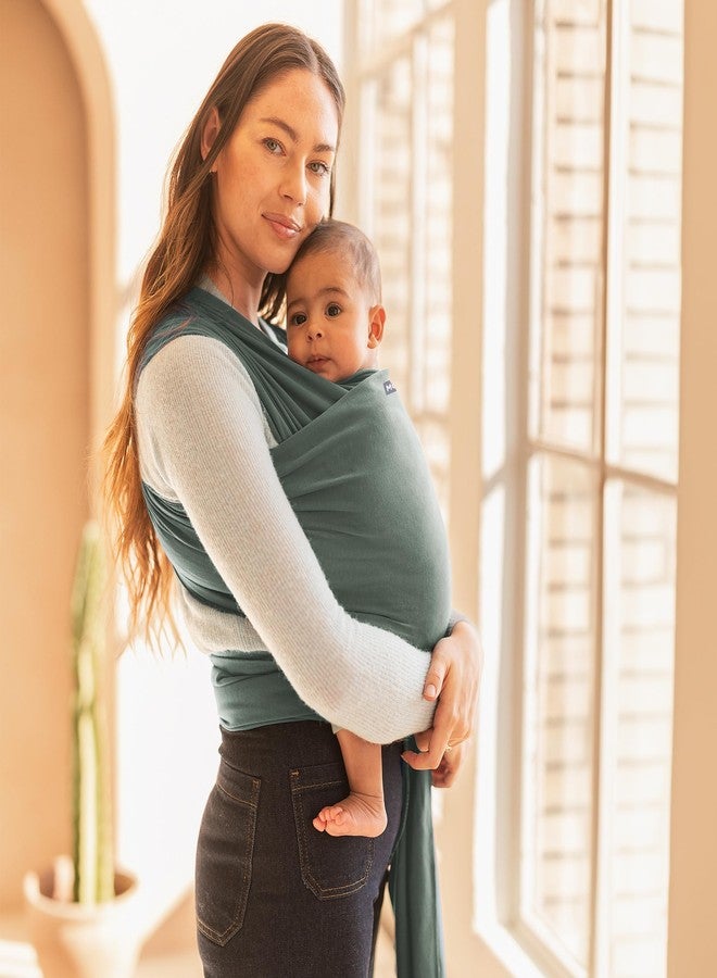Moby Basics Baby Wrap Carrier for Newborns to Toddlers (8-33lbs), Infant Sling Carrier, Lightweight & Hands Free Design, Adjustable for All Body Types (Spring Basil) - Image 3