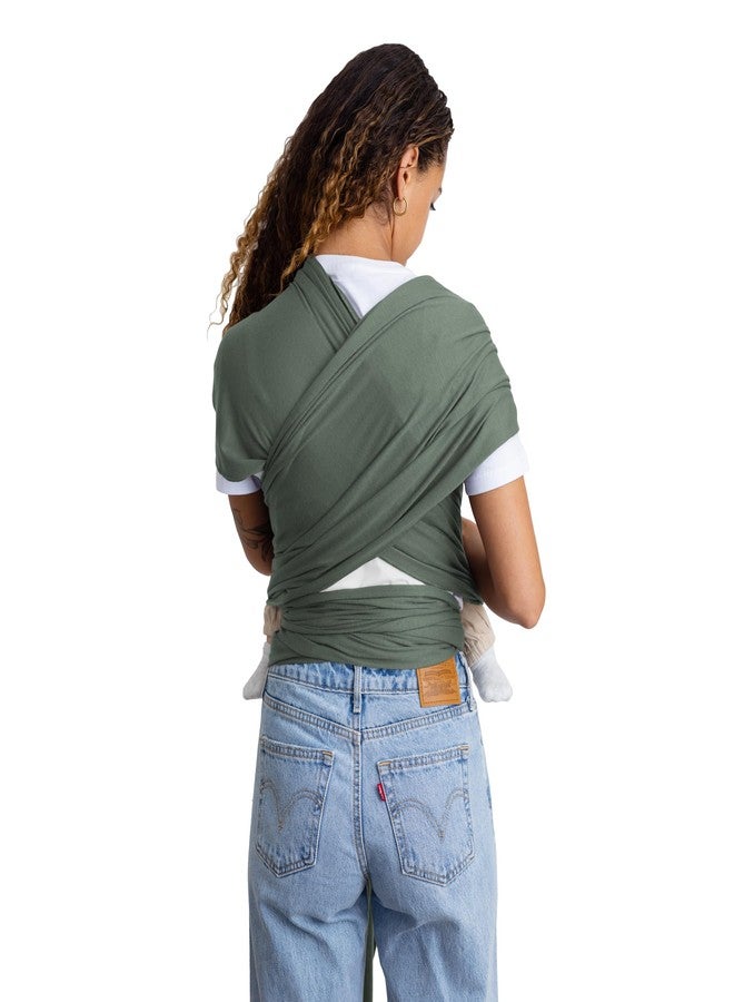 Moby Basics Baby Wrap Carrier for Newborns to Toddlers (8-33lbs), Infant Sling Carrier, Lightweight & Hands Free Design, Adjustable for All Body Types (Spring Basil) - Image 2