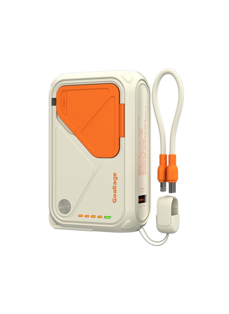 PB06 MagPulse 20K Power Bank 22W with Extra Cable, Power Indicator, Multi-Port, MagSafe Charging and Stand Functionality