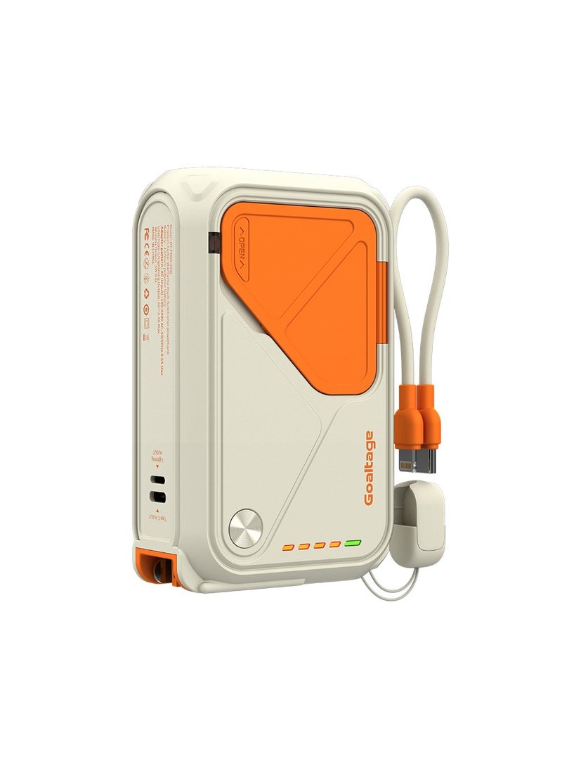 PB06 MagPulse 20K Power Bank 22W with Extra Cable, Power Indicator, Multi-Port, MagSafe Charging and Stand Functionality