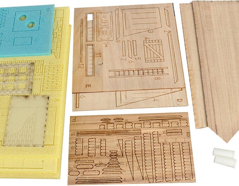 كلاراكو مجموعات بناء نماذج ديوراما خشبية بمقياس 1/35، مشاهد معمارية من الحرب، تصاميم منازل من الآثار الأوروبية - Image 2