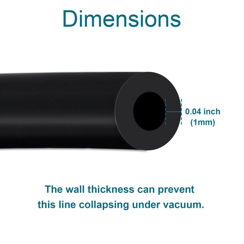 GEPHYNM Vacuum Hose Automotive 16.4 FT 1/8 Inch ID, 3/16 Inch OD Vacuum Line 130PSI Max Pressure for Automotive - Image 3