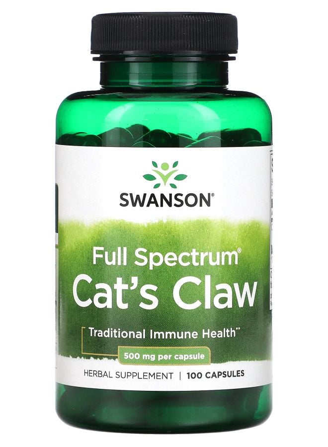 SWANSON Full Spectrum Cat's Claw 500 mg 100 Capsules