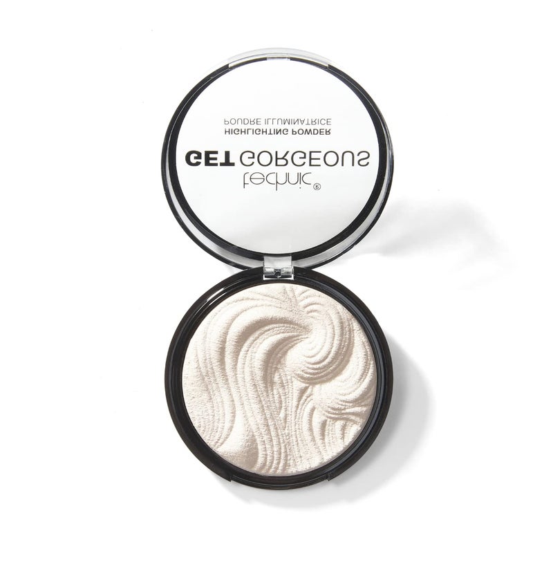 Technic Get Gorgeous Highlighting Powder - Pressed Shimmer Face Makeup Compact for a Golden Glow. Shade: 24CT Gold - Image 1