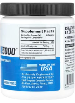EVLUTION NUTRITION Evolution Nutrition, Unflavored Creatine, 10.58 oz (300 g)  - Image 2