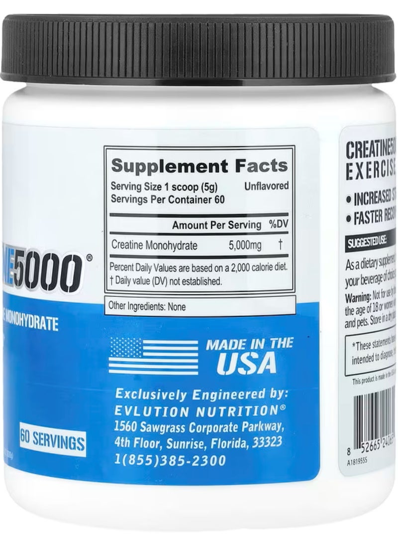 EVLUTION NUTRITION - Evolution Nutrition, Unflavored Creatine, 10.58 oz (300 g) - Image 1