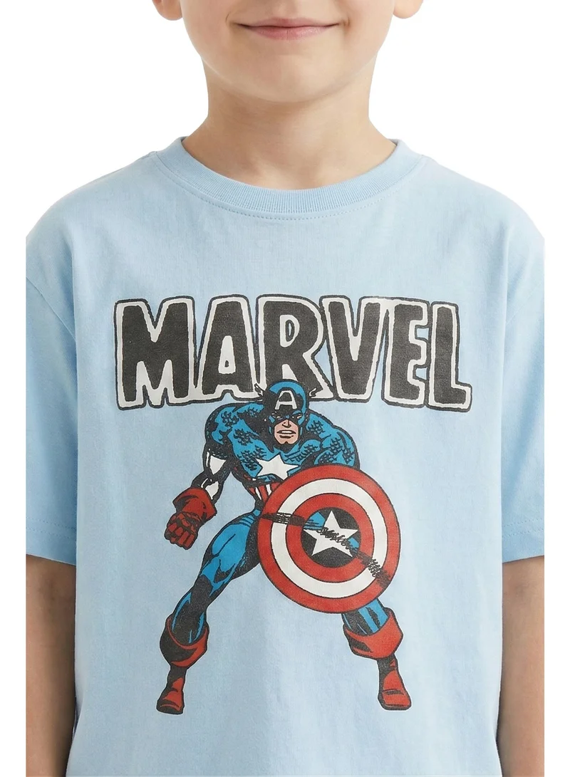 MARVEL  Toddler Boys Marvel Captain America Oversized Drop Shoulder T-Shirt for Kids | Best Price UAE