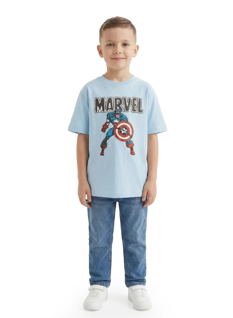 مارفل Toddler Boys Marvel Captain America Oversized Drop Shoulder T-Shirt