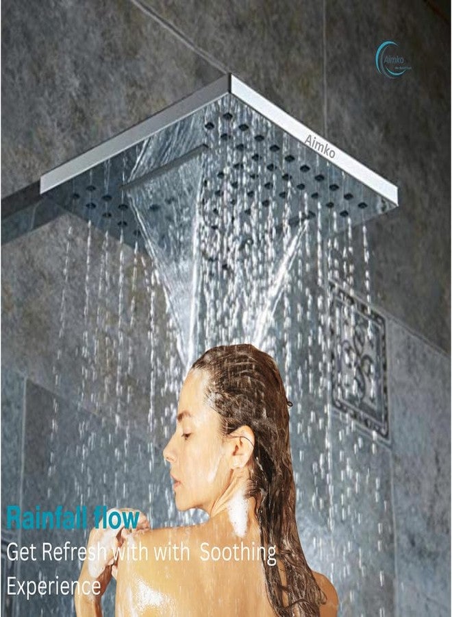 AIMKO Bathroom Shower Head 8 Inch | Tulip Design 304 Stainless Steel Overhead Shower | High Pressure Rainfall | Rust Resistant Water Saving Top Showers | Compact Wall Mount Bathroom Accessories - Image 2