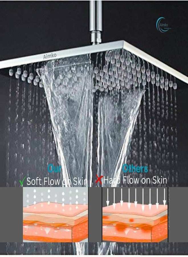 AIMKO Bathroom Shower Head 8 Inch | Tulip Design 304 Stainless Steel Overhead Shower | High Pressure Rainfall | Rust Resistant Water Saving Top Showers | Compact Wall Mount Bathroom Accessories - Image 3