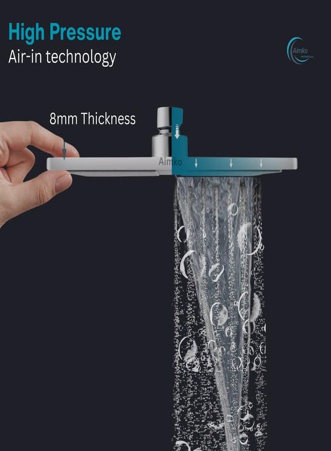 AIMKO Bathroom Shower Head 8 Inch | Tulip Design 304 Stainless Steel Overhead Shower | High Pressure Rainfall | Rust Resistant Water Saving Top Showers | Compact Wall Mount Bathroom Accessories - Image 5