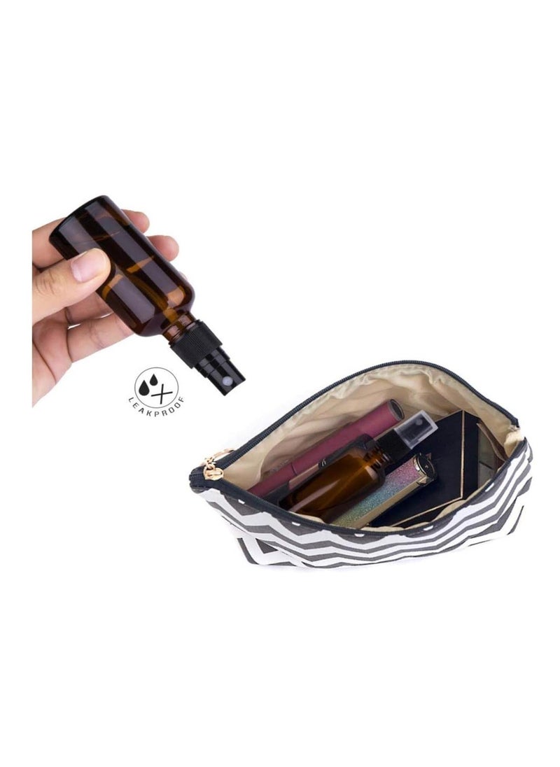 FUFU - 6Pcs 100ml Brown Glass Spray Bottles  Empty Glass Bottles Fine Mist Spray Bottles Refillable Empty Bottles for Essential Oils, Cleaning Solutions - Image 1