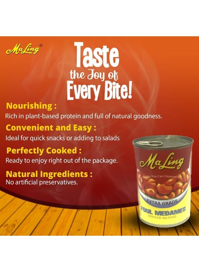 Maling Extra Grade Foul Medames Boiled Broad Beans Tin 4X400gm - Image 3