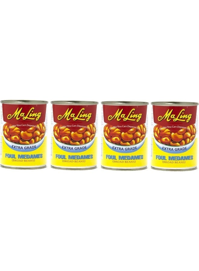Maling Extra Grade Foul Medames Boiled Broad Beans Tin 4X400gm - Image 1