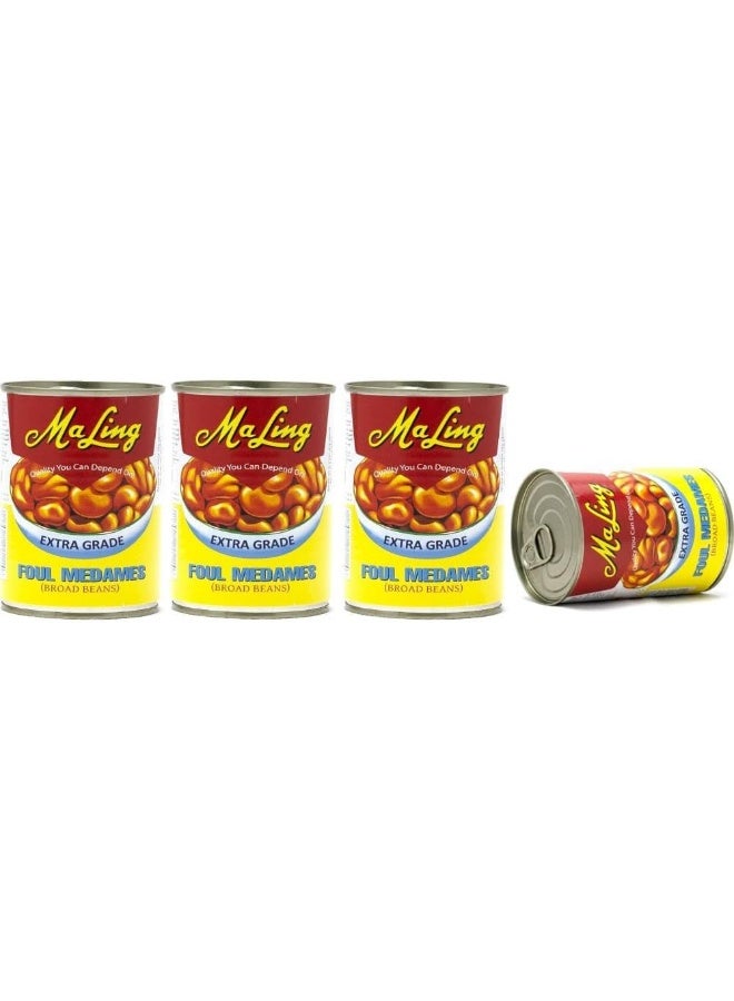 Maling Extra Grade Foul Medames Boiled Broad Beans Tin 4X400gm - Image 2