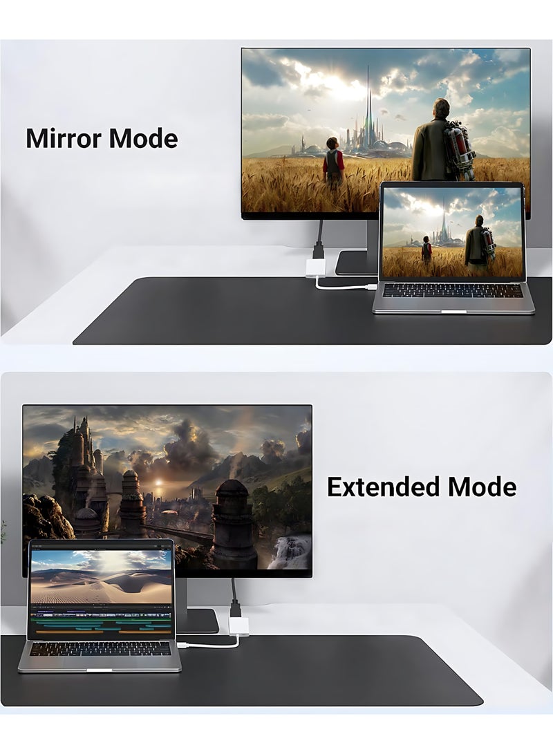 أثير [شهادة MFi] محول USB C إلى HDMI لتلفزيون iPhone 16 15 ، محول 4K Type-C إلى HDMI مع منفذ شحن سريع 100 واط لجهاز iPhone 16/16 Plus / 16 Pro / 16 Pro Max / 15 Pro Max إلى شاشة حاجب HDTV Pro - Image 5