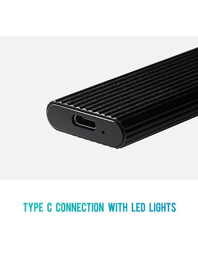 M.2 SATA NVME to USB 3.1 Hard Drive Enclosure Dual Protocol 10Gbps Aluminum Alloy Shell No Need - Image 2