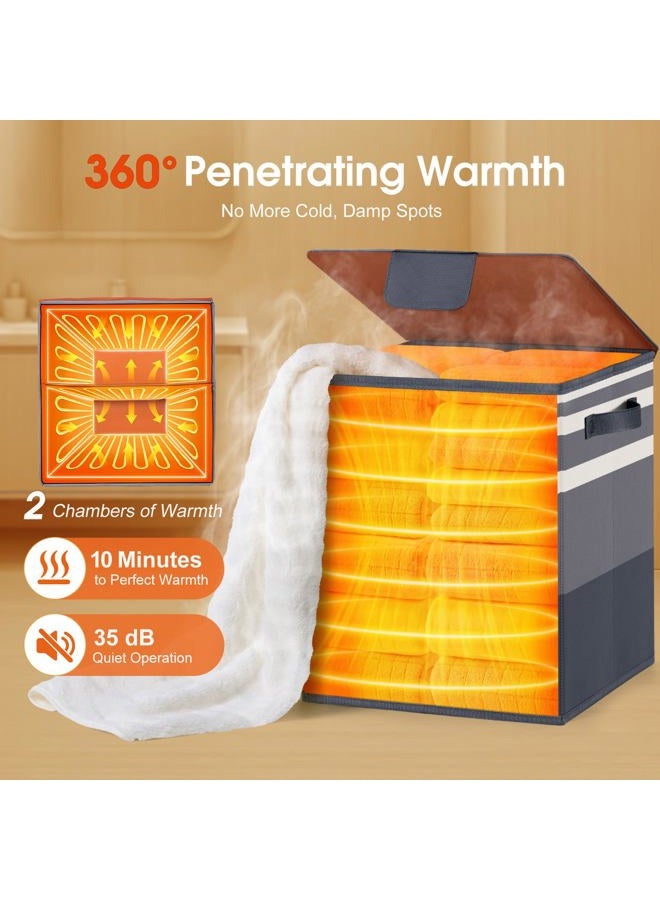 Leroci Foldable Towel Warmer 40L Large Capacity for Oversized Towels, Robes & Blankets, Fast Heating with 4 Modes, Auto Shut-Off, Gift Box - Image 4