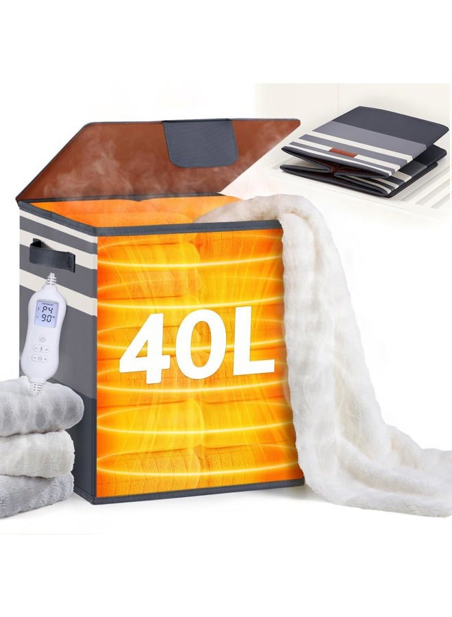 Leroci Foldable Towel Warmer 40L Large Capacity for Oversized Towels, Robes & Blankets, Fast Heating with 4 Modes, Auto Shut-Off, Gift Box - Image 1