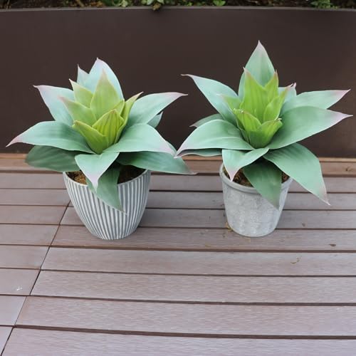 COTSEN 2 Pcs Large Agave Plants Artificial Succulents Fake Succulents Unpotted for Family Office Decor - Image 3