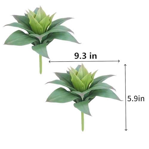 COTSEN 2 Pcs Large Agave Plants Artificial Succulents Fake Succulents Unpotted for Family Office Decor - Image 2