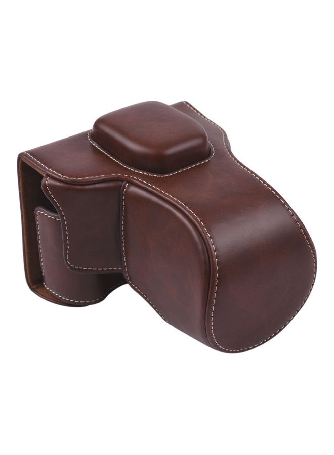 NIBEMINENT Vintage Camera Case With Shoulder Strap Brown  - Image 1