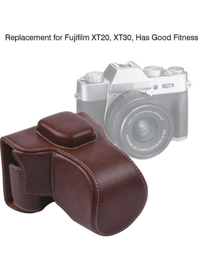 NIBEMINENT Vintage Camera Case With Shoulder Strap Brown  - Image 5