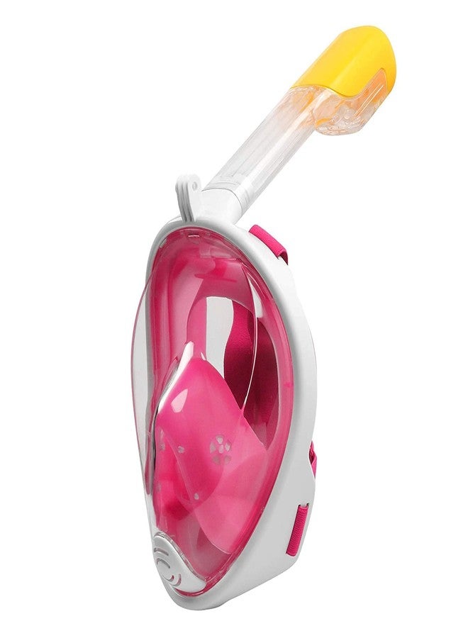 Olpad Snorkel Mask Full Face Snorkeling Mask with Latest Advanced Safety Breathing System,Dry Top System,180° Panoramic Snorkeling Mask, Scuba Diving Mask Perfect for Diving & Swimming (Pink L/XL) - Image 1