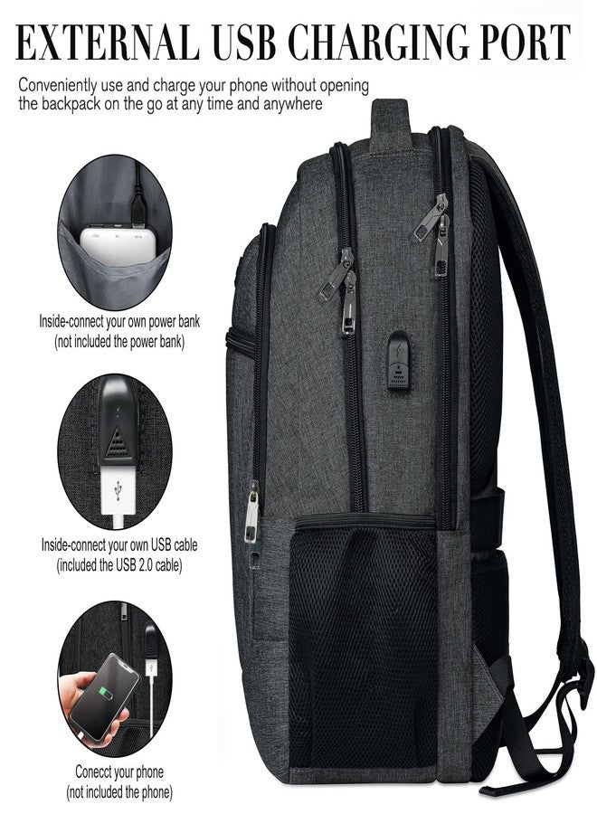 BIKROD Backpack for Men Women, Backpacks for School Teen Boys, Business Anti Theft Slim Sturdy Back Pack with USB Charging Port, Adult Computer Bag Gift 15.6 IN Laptop, Purple - Image 4