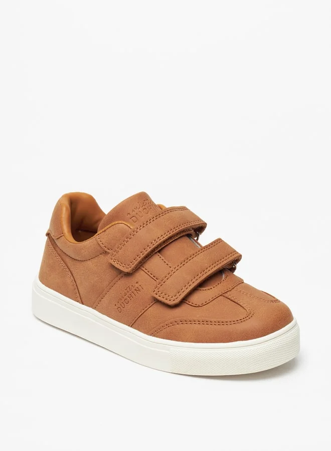 Mister Duchini Boys Textured Sneakers with Hook and Loop Closure