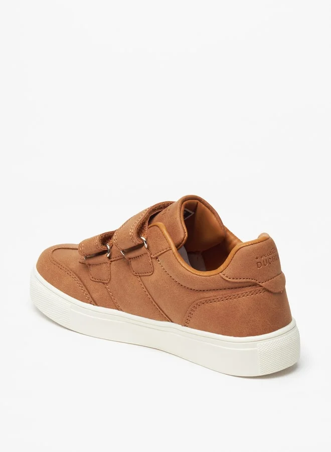 Mister Duchini Boys Textured Sneakers with Hook and Loop Closure