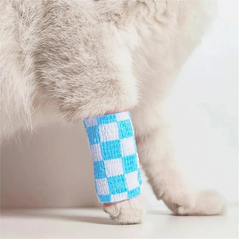6pcs Self-Adhesive Elastic Bandage for Dogs and Cats - Non-Woven Cohesive Leg Cover Protector(Green Claw) - Image 5