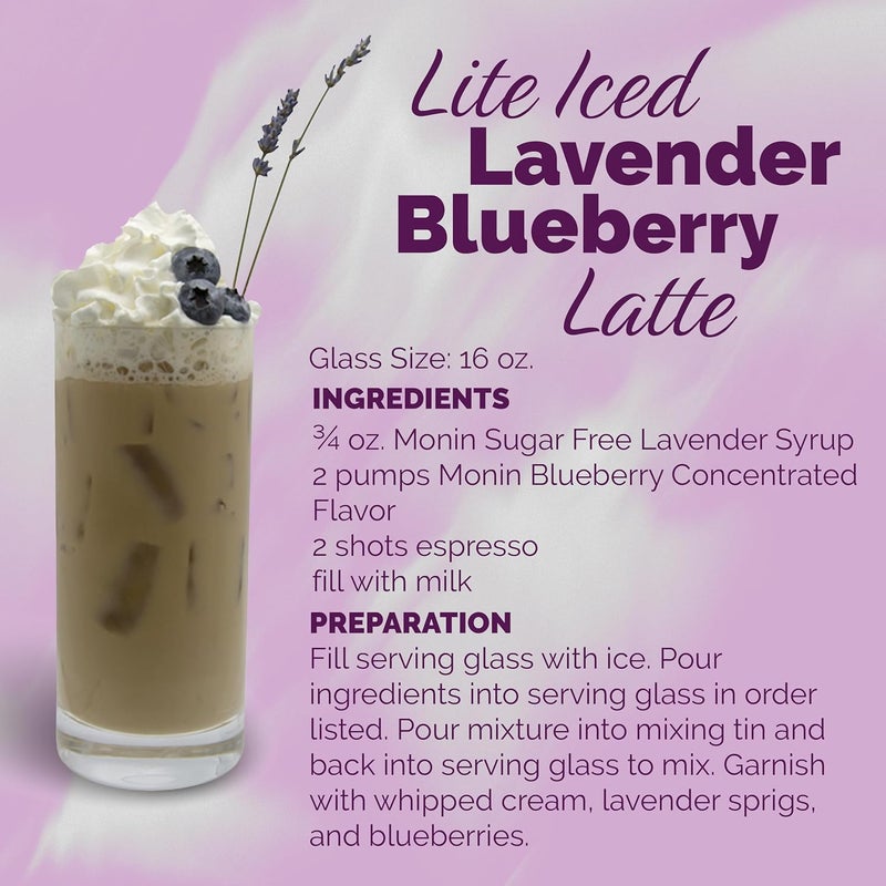 Monin Sugar Free Lavender Syrup - Aromatic & Floral Gourmet Syrup for Cocktails, Lemonades & Soft Drinks (750 ml) - Image 5