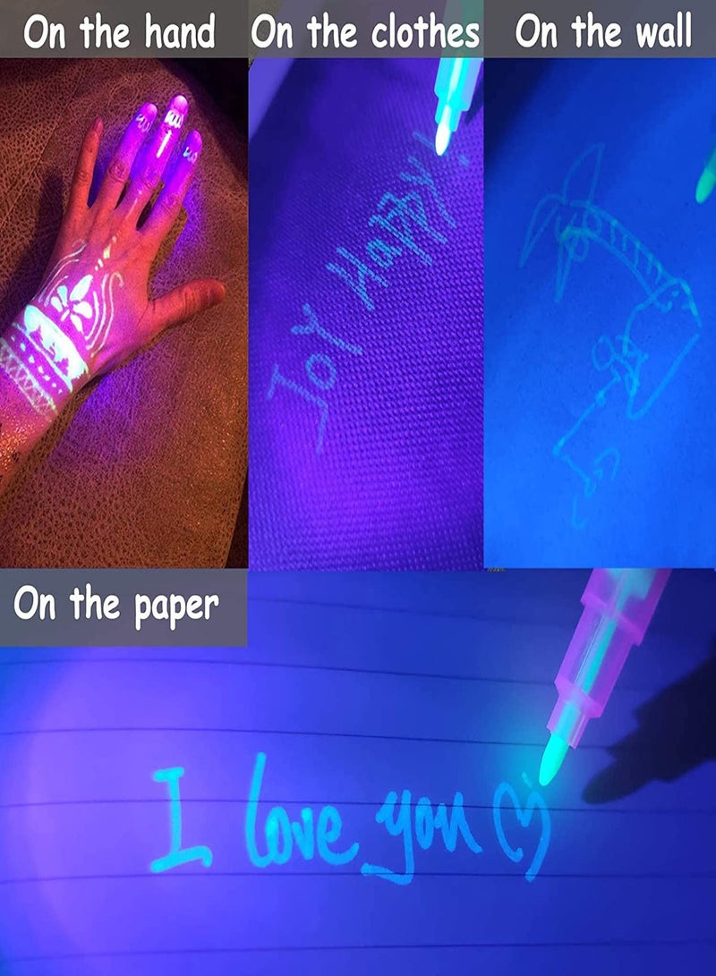 Invisible Ink Pen with UV Light 6 Colors Disappearing Marker for Fun Messages and Kids Party Activities - Image 5
