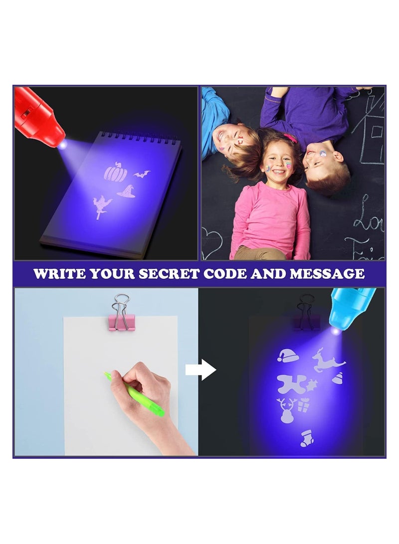 Invisible Ink Pen with UV Light 6 Colors Disappearing Marker for Fun Messages and Kids Party Activities - Image 3