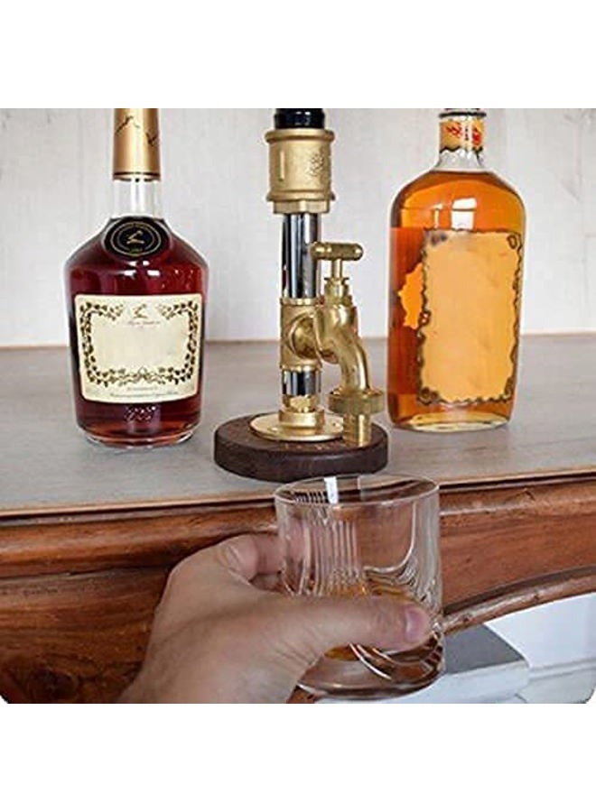 Wood Faucet Whisky Liquor Dispenser for Home Bar Farmhouse Decor | Rustic Wine Alcohol Decanter Gifts for Men, Christmas Fathers Day Birthday Gifts for Father Grandfather Husband (3 Faucet Style) - Image 3