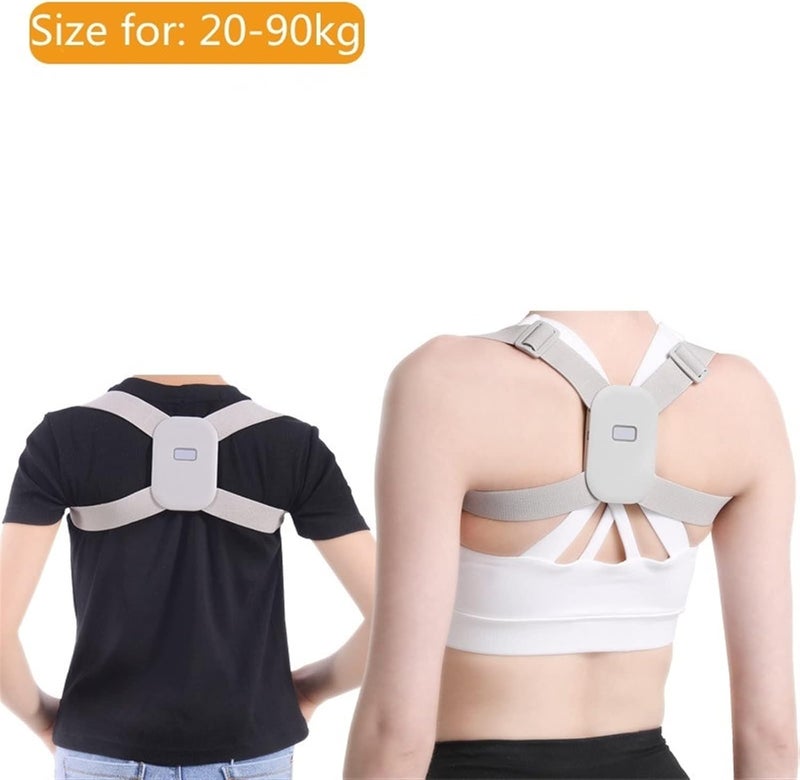 Back Corrector 6 Magnet Electronic Sensor Vibration Reminder Smart Back Spine Corrector Suitable Children Adjustable Support Brace Health and Relaxation,D-One Size fits All - Image 2