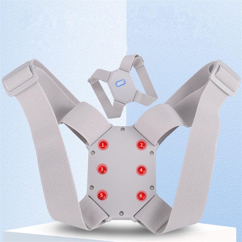 Back Corrector 6 Magnet Electronic Sensor Vibration Reminder Smart Back Spine Corrector Suitable Children Adjustable Support Brace Health and Relaxation,D-One Size fits All - Image 1