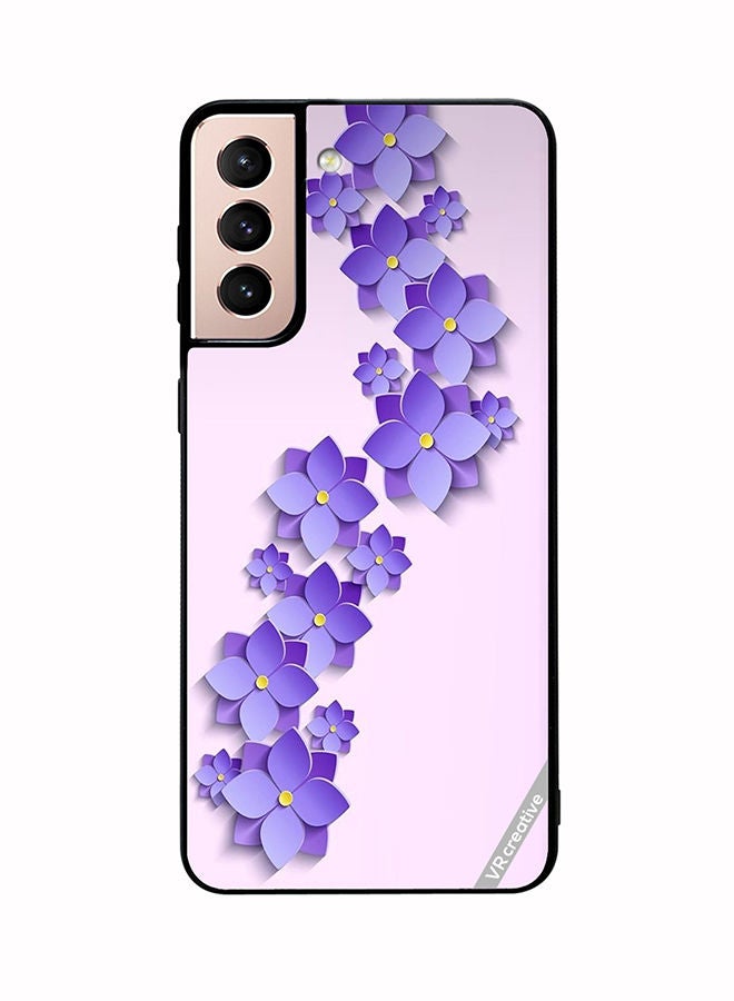 VR CREATIVE Protective Case Cover For Samsung Galaxy S21 5G Flower Design Multicolour - Image 1