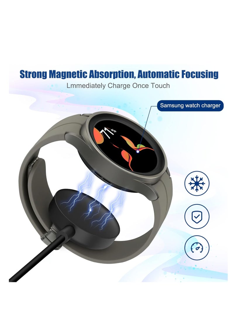 Multi Charging Cable Fit for Samsung Galaxy Watch 7/6/6 Classic/5/5 Pro/4/4 Classic/3/Active 2/Active,2 in 1 Nylon Braided Charger Cable with USB-C for Phones Tablets Earphones Multiple Devices - Image 3