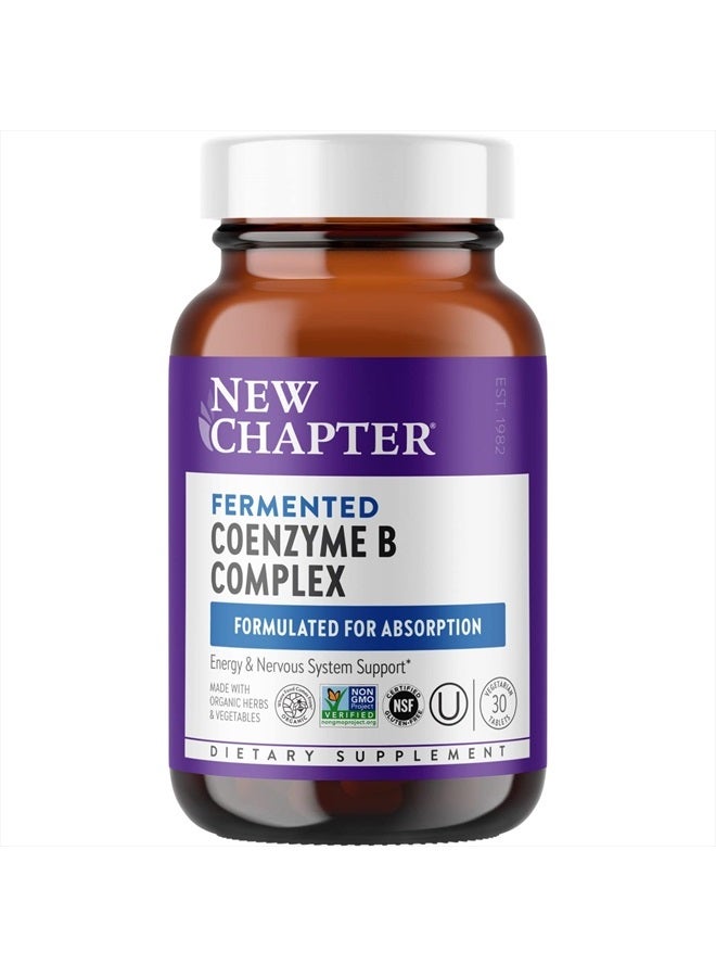 New Chapter Vitamin B Complex – Fermented Coenzyme B Complex Rich in Vitamin B12 + Vitamin B6 + Biotin + Made with Organic Ingredients - 30 ct - Image 1