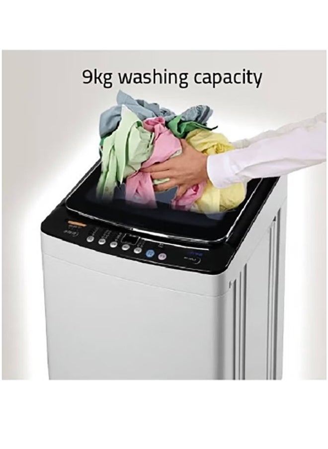Arrow - Top Loading 9KG Fully Automatic Washing Machine, Light Grey, 8 Programs, LED Display, Fuzzy Control, Child Lock, Tempered Glass Lid, Aluminum Motor | RO-10TLT - Image 1